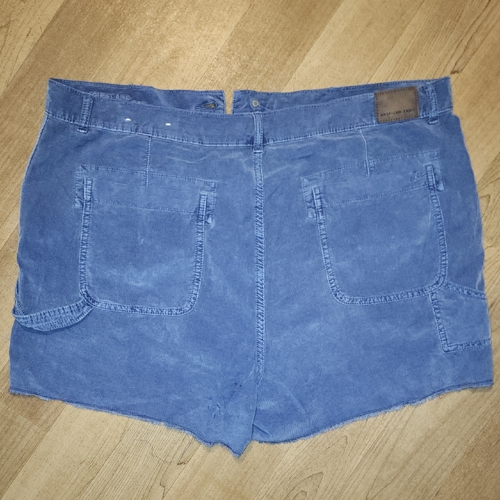 American Eagle Outfitters High Waist Blue 90's Boyfriend Shorts - Picture 7 of 11